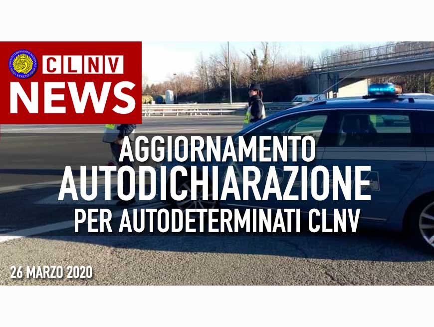 Aggiornamento Autodichiarazione Autodeterminati