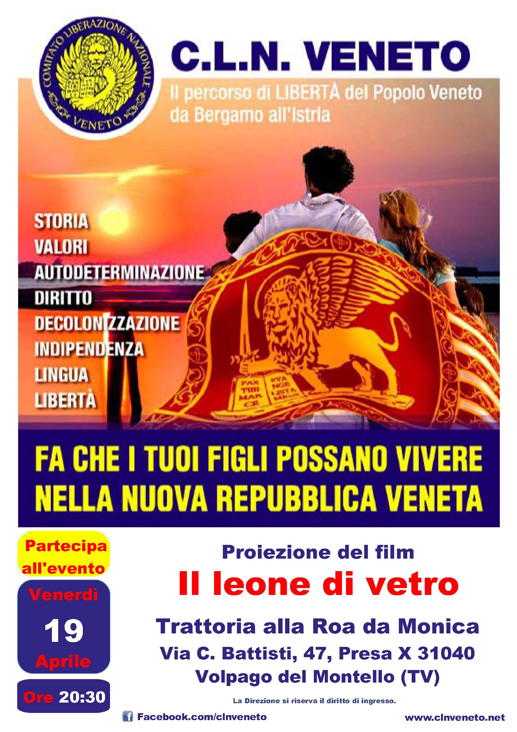 Film - Il leone di vetro - Volpago del Montello TV19-04-2024 @ Trattoria alla Roa da Monica
