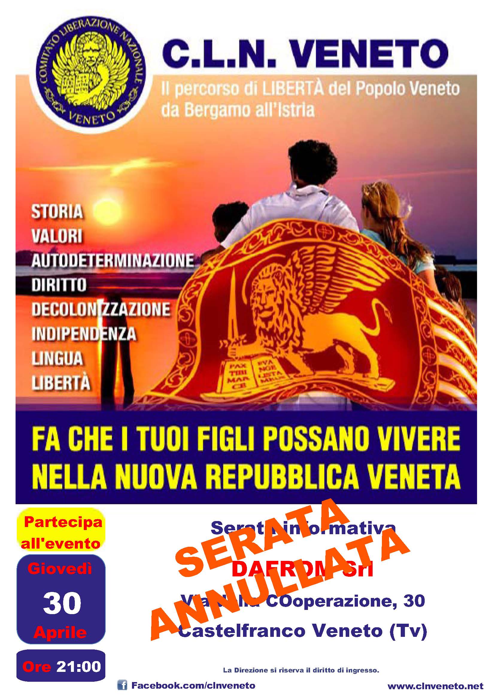 !!!! ANNULLATA !!!! Castelfranco Veneto TV-30-04-2026 @ ANNULLATA DAFROM SRL